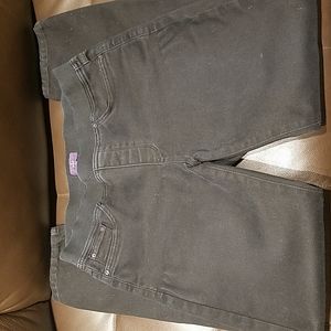 NYDJ POPPY JEANS BLACK STRAIGHT LEG   size 4 PETITE